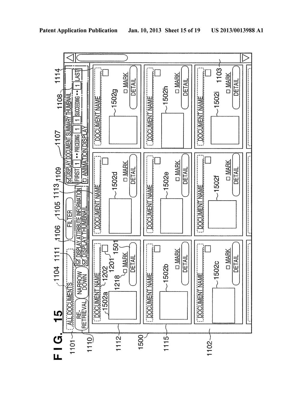 DOCUMENT RETRIEVING APPARATUS, DOCUMENT RETRIEVING METHOD, PROGRAM, AND     STORAGE MEDIUM - diagram, schematic, and image 16