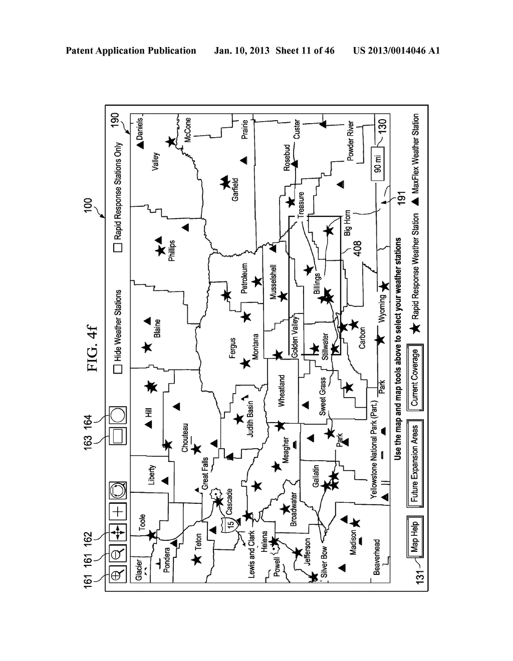 SYSTEMS, COMPUTER IMPLEMENTED METHODS, GEOGRAPHIC WEATHER-DATA SELECTION     INTERFACE DISPLAY, AND COMPUTER READABLE MEDIUM HAVING PROGRAM PRODUCTS     TO GENERATE USER-CUSTOMIZED VIRTUAL WEATHER DATA AND USER-CUSTOMIZED     WEATHER-RISK PRODUCTS RESPONSIVE THERETO - diagram, schematic, and image 12