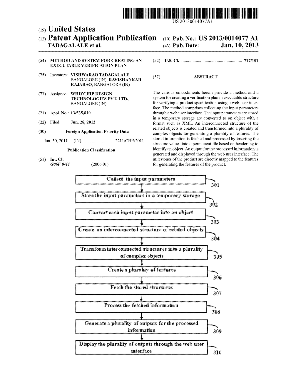 METHOD AND SYSTEM FOR CREATING AN EXECUTABLE VERIFICATION PLAN - diagram, schematic, and image 01