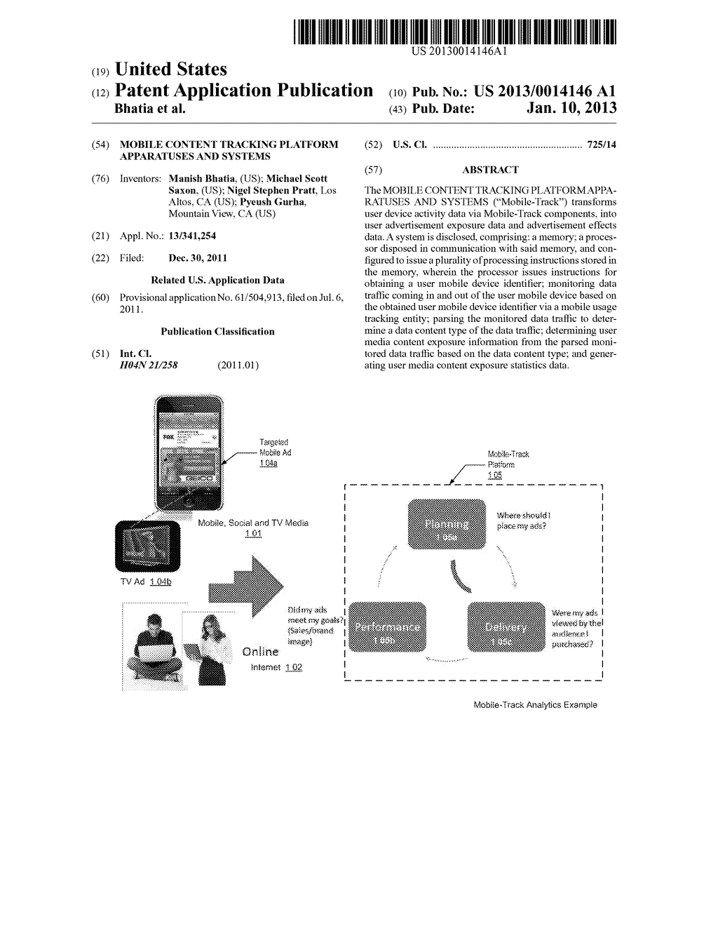 MOBILE CONTENT TRACKING PLATFORM APPARATUSES AND SYSTEMS - diagram, schematic, and image 01