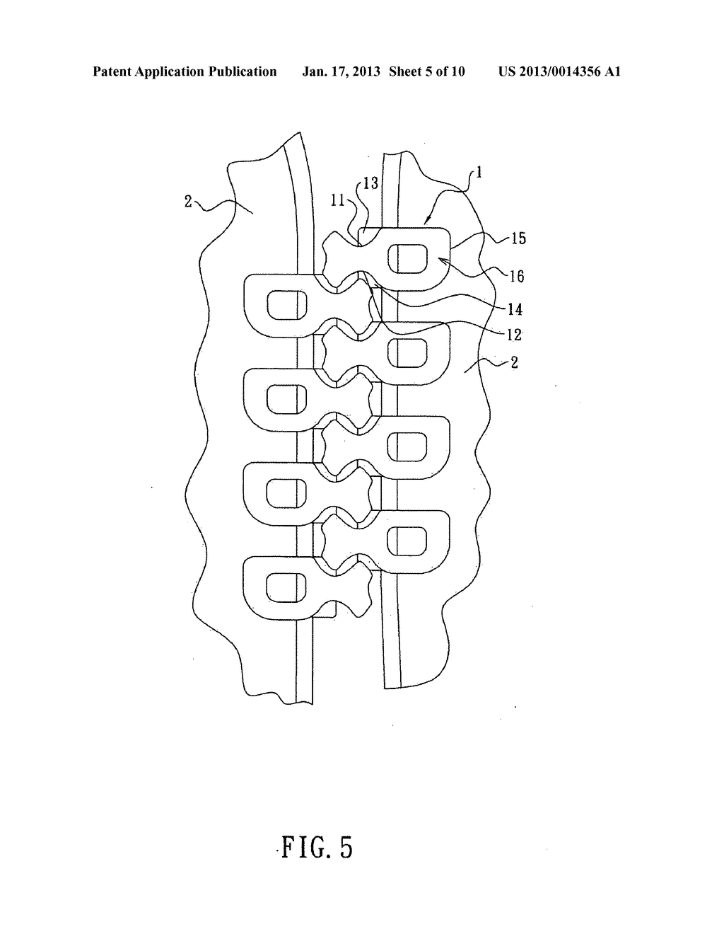 Structure of zipper's teeth with either english letter or symbol     appearence for identificationAANM Tsao; Chang-WenAACI TaipeiAACO TWAAGP Tsao; Chang-Wen Taipei TW - diagram, schematic, and image 06