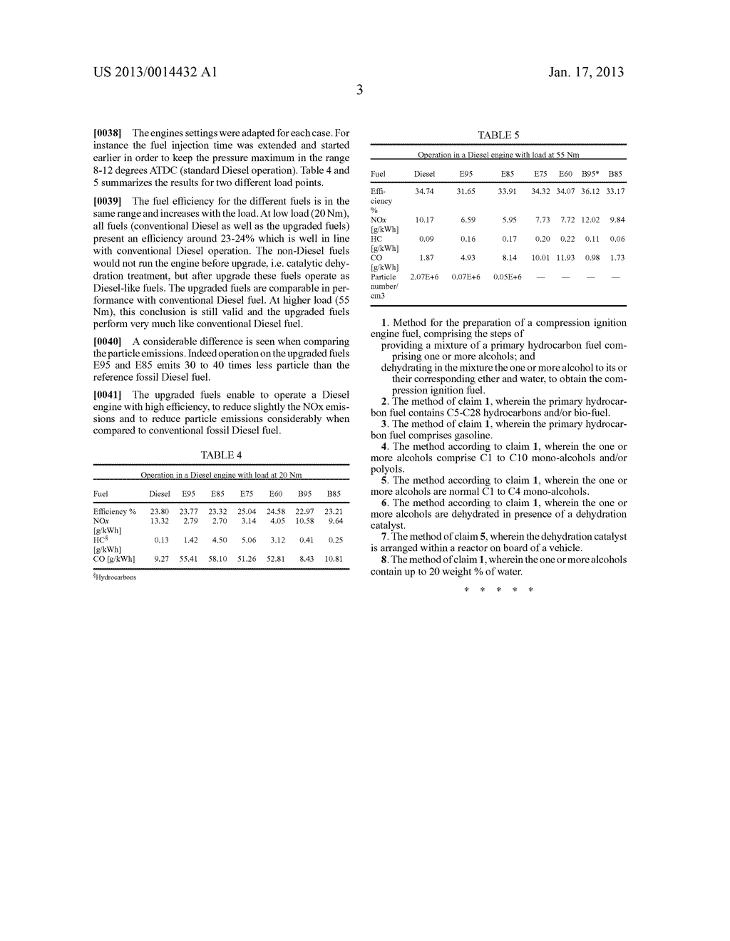 METHOD FOR THE PREPARATION OF A COMPRESSION IGNITION ENGINE FUELAANM Duwig; ChristopheAACI MalmoAACO SEAAGP Duwig; Christophe Malmo SEAANM Janssens; Ton V.W.AACI BagsvaerdAACO DKAAGP Janssens; Ton V.W. Bagsvaerd DKAANM Gabrielsson; Par L.AACI HelsingborgAACO SEAAGP Gabrielsson; Par L. Helsingborg SE - diagram, schematic, and image 04