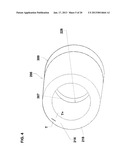 NARROWING HIGH STRENGTH POLYMER-BASED CARTRIDGE CASING FOR BLANK AND     SUBSONIC AMMUNITION diagram and image