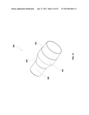 NARROWING HIGH STRENGTH POLYMER-BASED CARTRIDGE CASING FOR BLANK AND     SUBSONIC AMMUNITION diagram and image