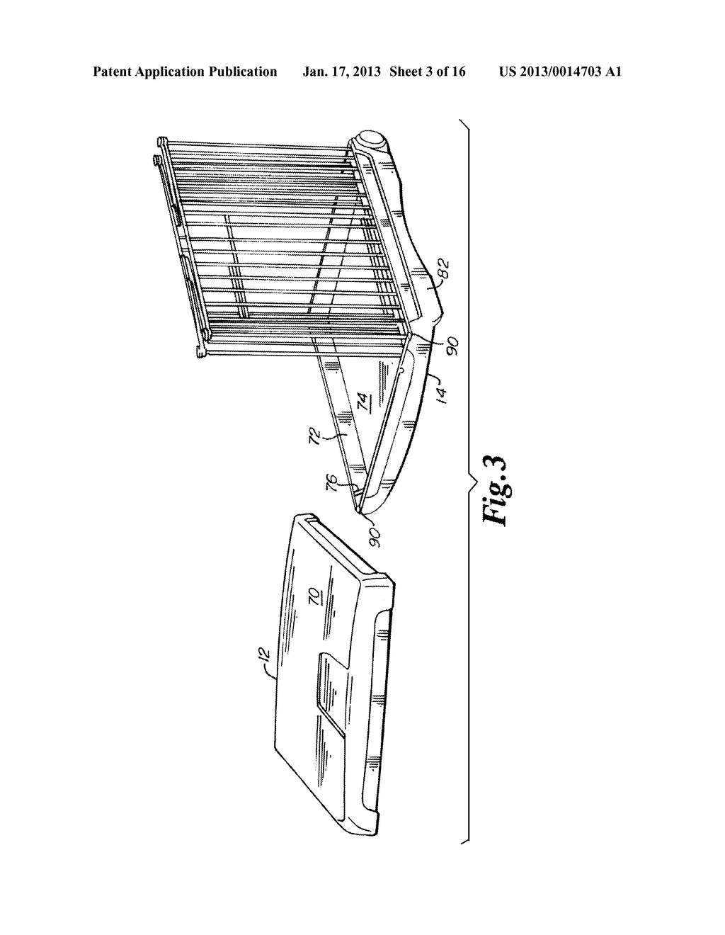 Breakable down folding pet crate - diagram, schematic, and image 04