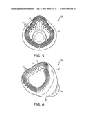 RESPIRATORY MASK WITH RIBBED CONTACTING SURFACE diagram and image