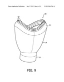 RESPIRATORY MASK WITH RIBBED CONTACTING SURFACE diagram and image