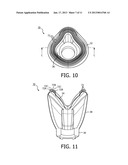 RESPIRATORY MASK WITH RIBBED CONTACTING SURFACE diagram and image