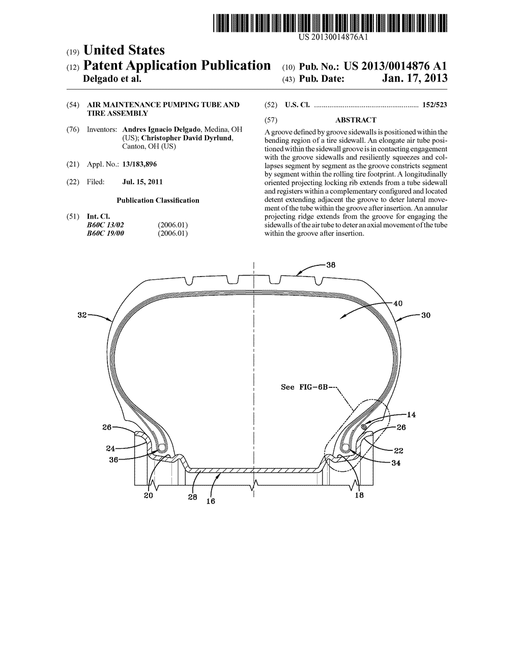 AIR MAINTENANCE PUMPING TUBE AND TIRE ASSEMBLYAANM Delgado; Andres IgnacioAACI MedinaAAST OHAACO USAAGP Delgado; Andres Ignacio Medina OH USAANM Dyrlund; Christopher DavidAACI CantonAAST OHAACO USAAGP Dyrlund; Christopher David Canton OH US - diagram, schematic, and image 01