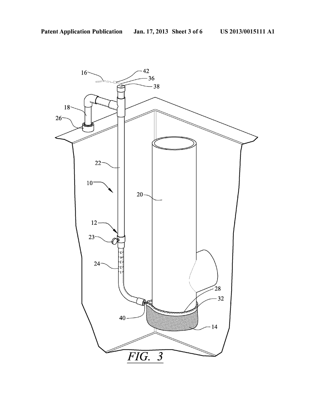 DEBRIS CATCHING DEVICE FOR SURGE TANKS IN SWIMMING POOL CIRCULATION     SYSTEMS - diagram, schematic, and image 04