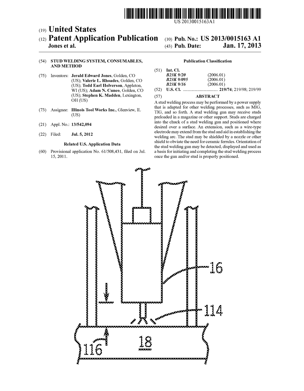 STUD WELDING SYSTEM, CONSUMABLES, AND METHOD - diagram, schematic, and image 01