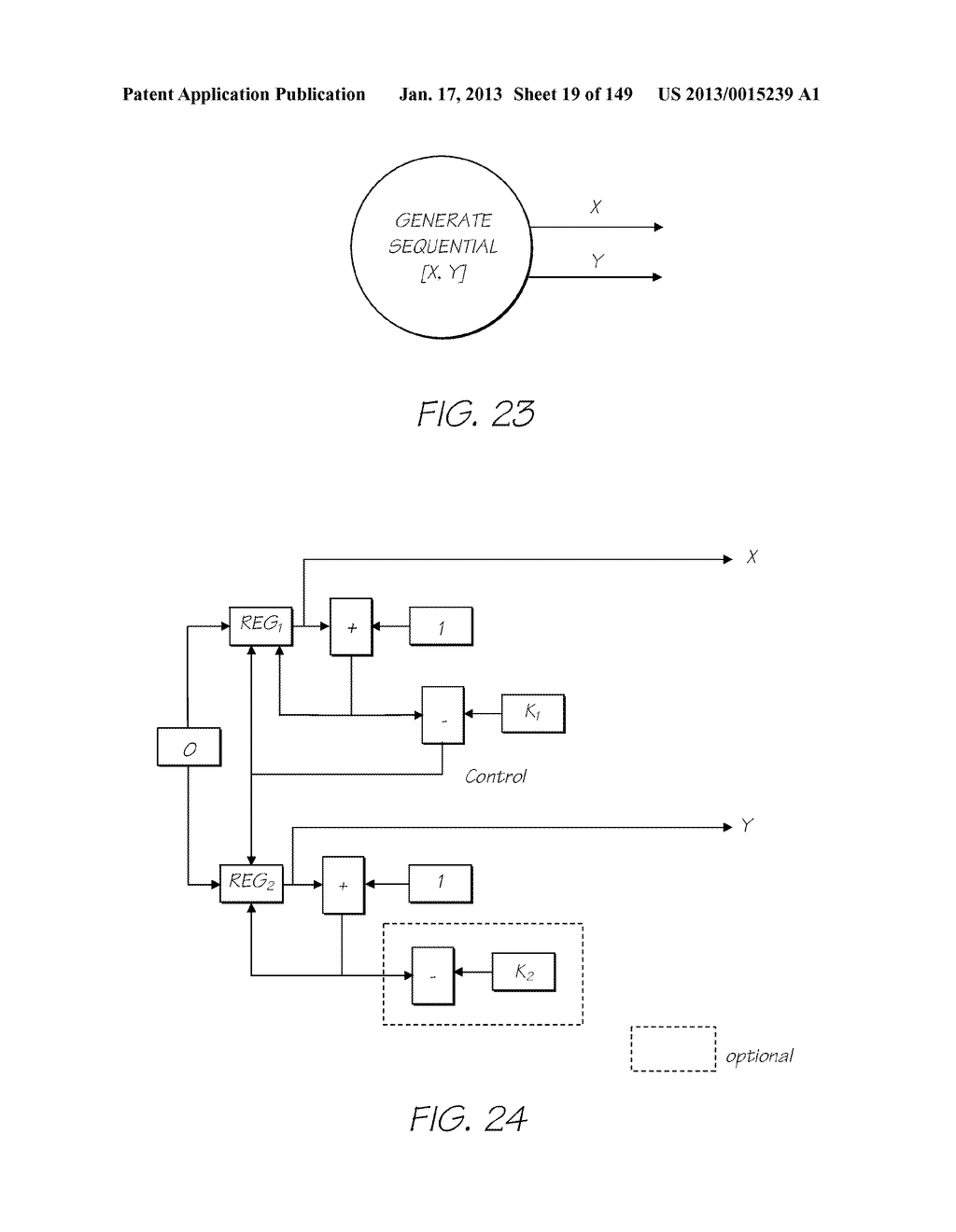 HANDHELD ELECTRONIC DEVICE WITH DUAL IMAGE SENSORS AND PROCESSOR FOR     DECODING IMAGED CODING PATTERN - diagram, schematic, and image 20