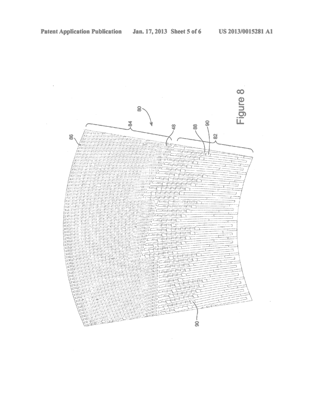 ROTOR REFINER PLATE ELEMENT FOR COUNTER-ROTATING REFINER HAVING CURVED     BARS AND SERRATED LEADING EDGES - diagram, schematic, and image 06