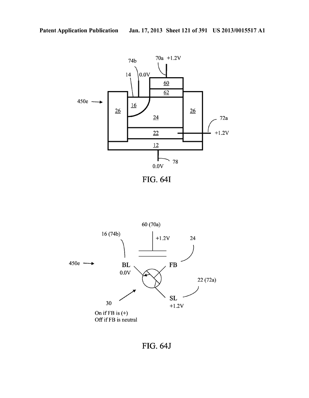 Semiconductor Memory Device Having Electrically Floating Body Transistor,     Semiconductor Memory Device Having Both Volatile and Non-Volatile     Functionality and Method of Operating - diagram, schematic, and image 122
