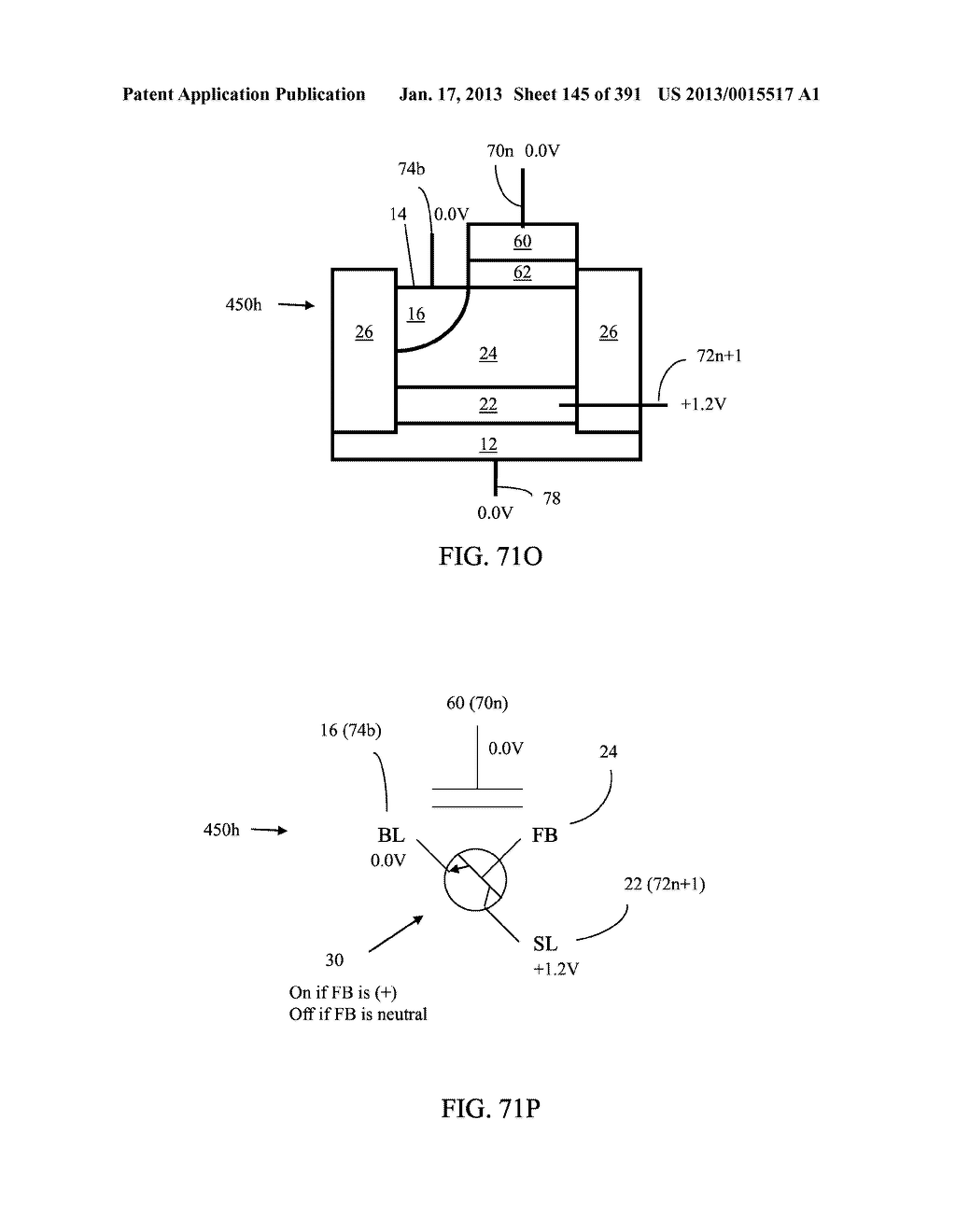 Semiconductor Memory Device Having Electrically Floating Body Transistor,     Semiconductor Memory Device Having Both Volatile and Non-Volatile     Functionality and Method of Operating - diagram, schematic, and image 146