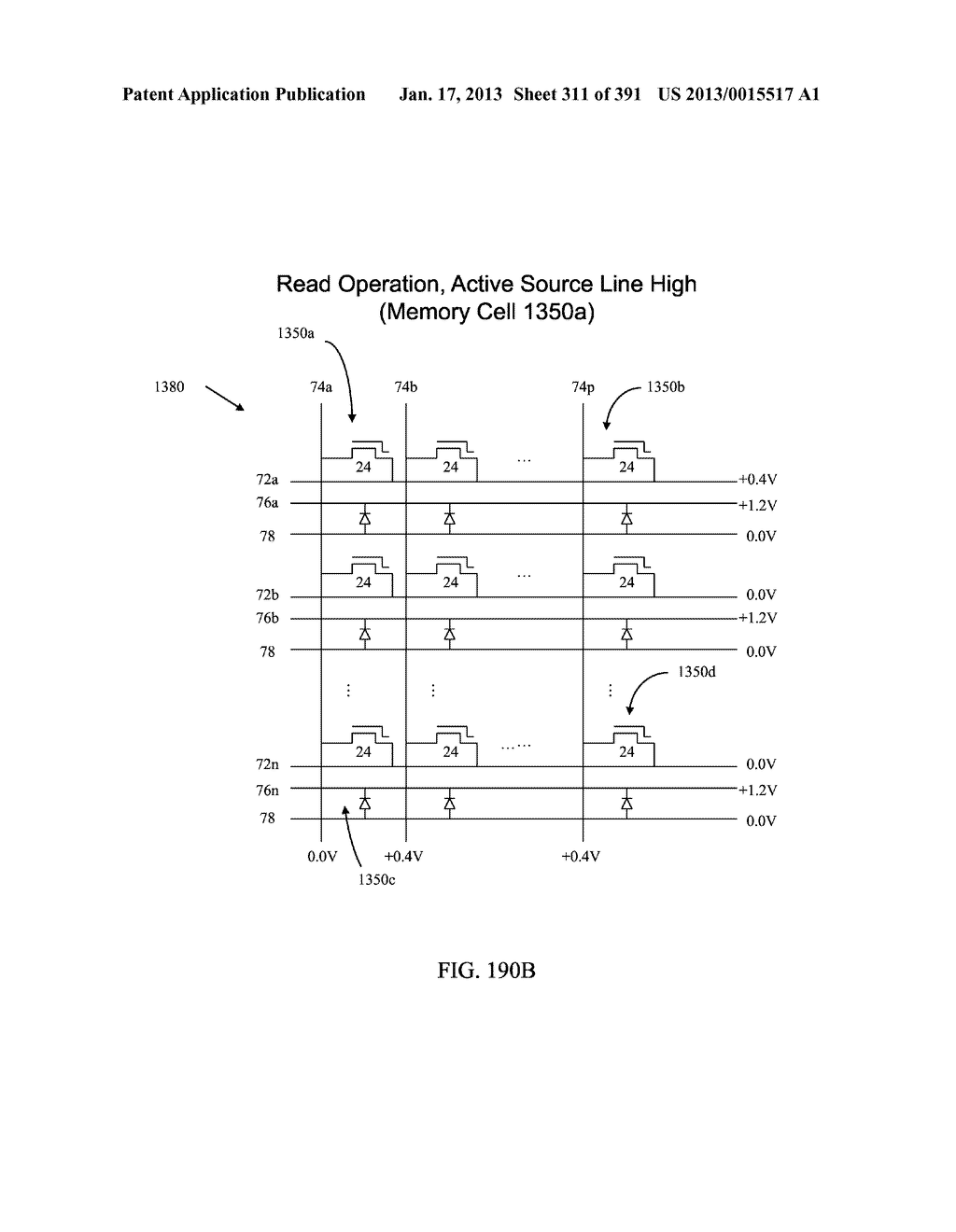 Semiconductor Memory Device Having Electrically Floating Body Transistor,     Semiconductor Memory Device Having Both Volatile and Non-Volatile     Functionality and Method of Operating - diagram, schematic, and image 312