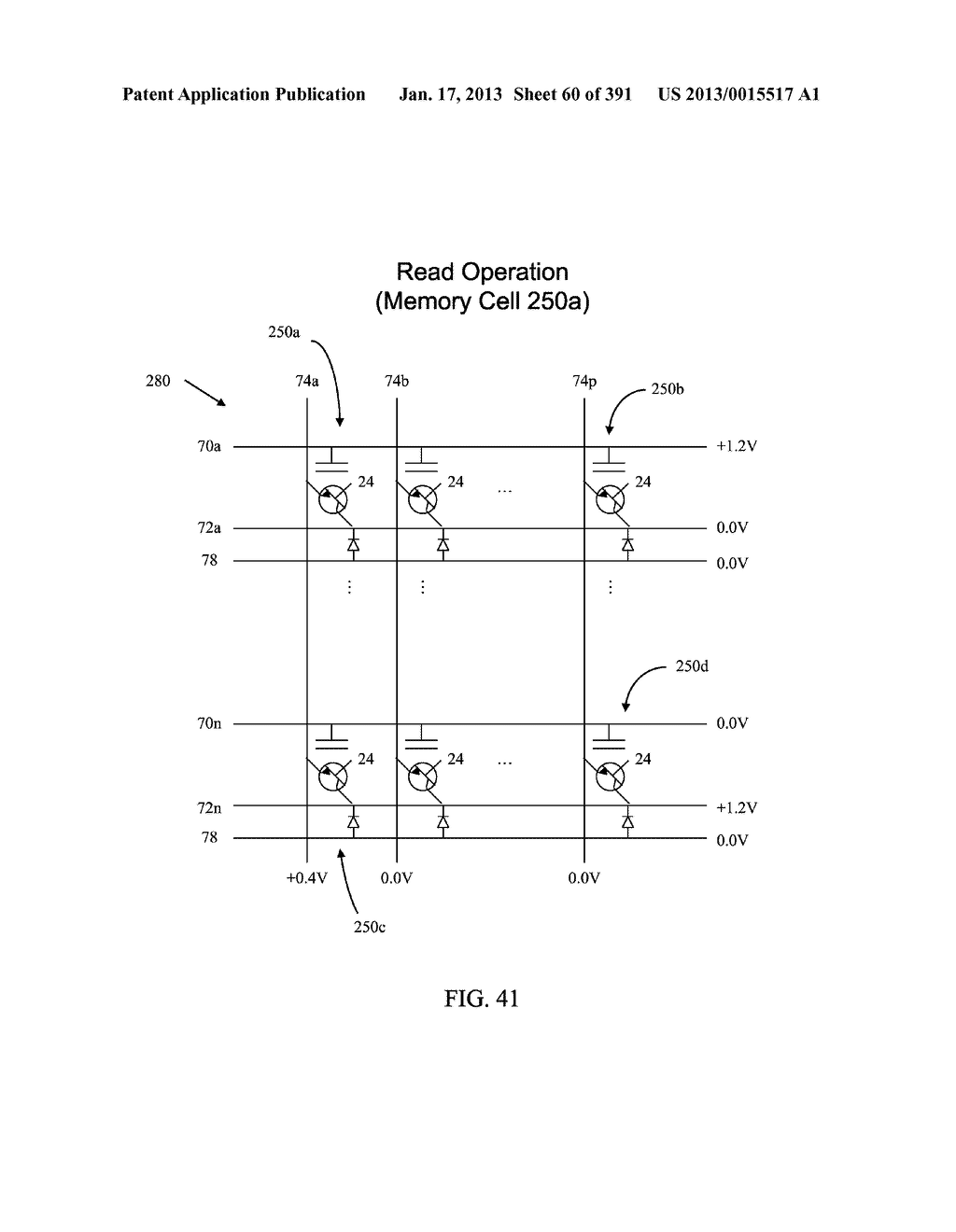 Semiconductor Memory Device Having Electrically Floating Body Transistor,     Semiconductor Memory Device Having Both Volatile and Non-Volatile     Functionality and Method of Operating - diagram, schematic, and image 61