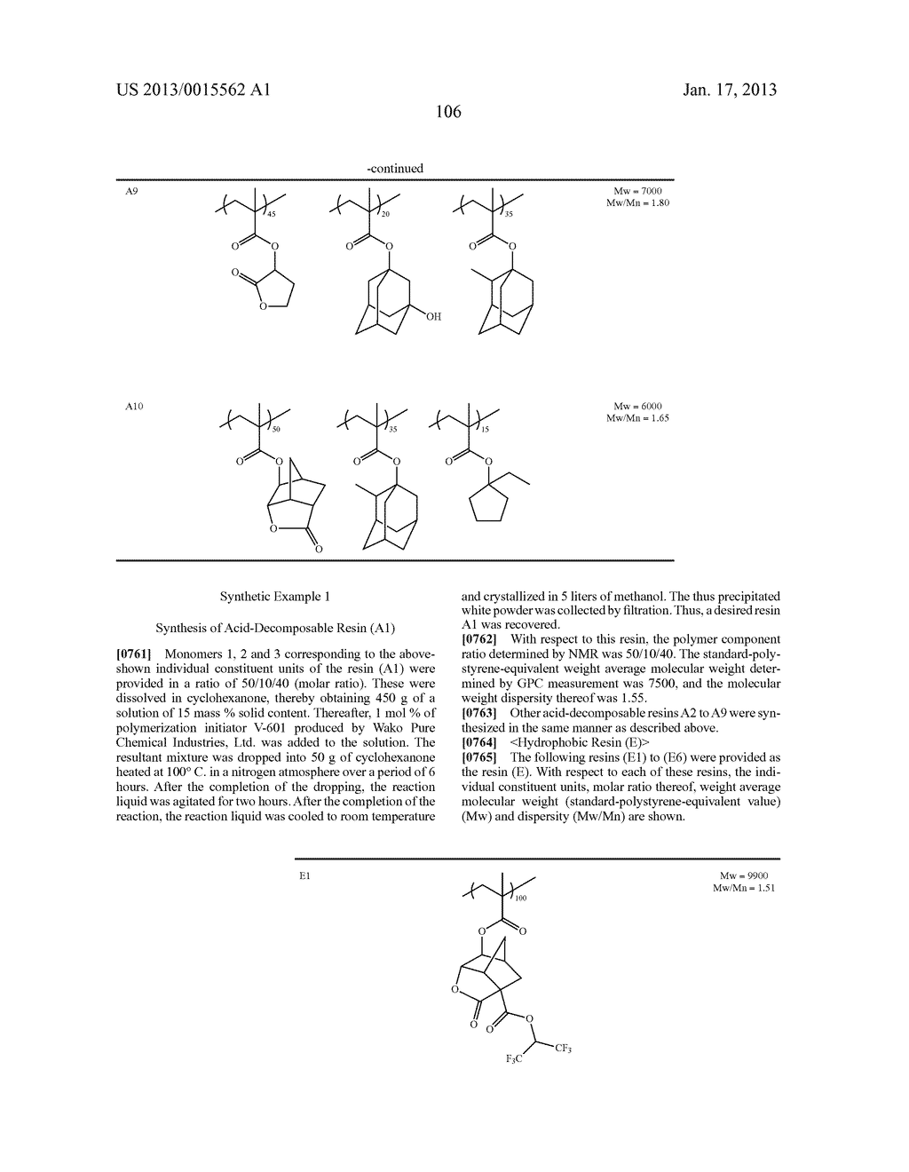 ACTINIC-RAY- OR RADIATION-SENSITIVE RESIN COMPOSITION, ACTINIC-RAY- OR     RADIATION-SENSITIVE FILM THEREFROM AND METHOD OF FORMING PATTERN USING     THE COMPOSITIONAANM Yamamoto; KeiAACI Haibara-gunAACO JPAAGP Yamamoto; Kei Haibara-gun JPAANM Fujita; MitsuhiroAACI Haibara-gunAACO JPAAGP Fujita; Mitsuhiro Haibara-gun JPAANM Matsuda; TomokiAACI Haibara-gunAACO JPAAGP Matsuda; Tomoki Haibara-gun JP - diagram, schematic, and image 107