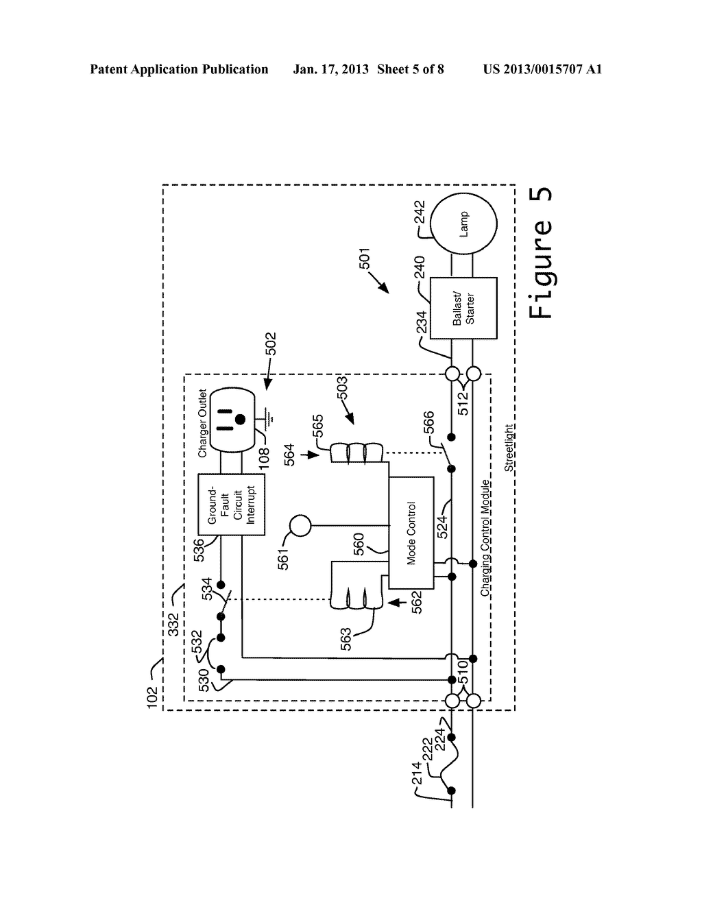 METHOD AND APPARATUS FOR CHARGING AN ELECTRIC VEHICLE FROM A STREETLIGHT - diagram, schematic, and image 06