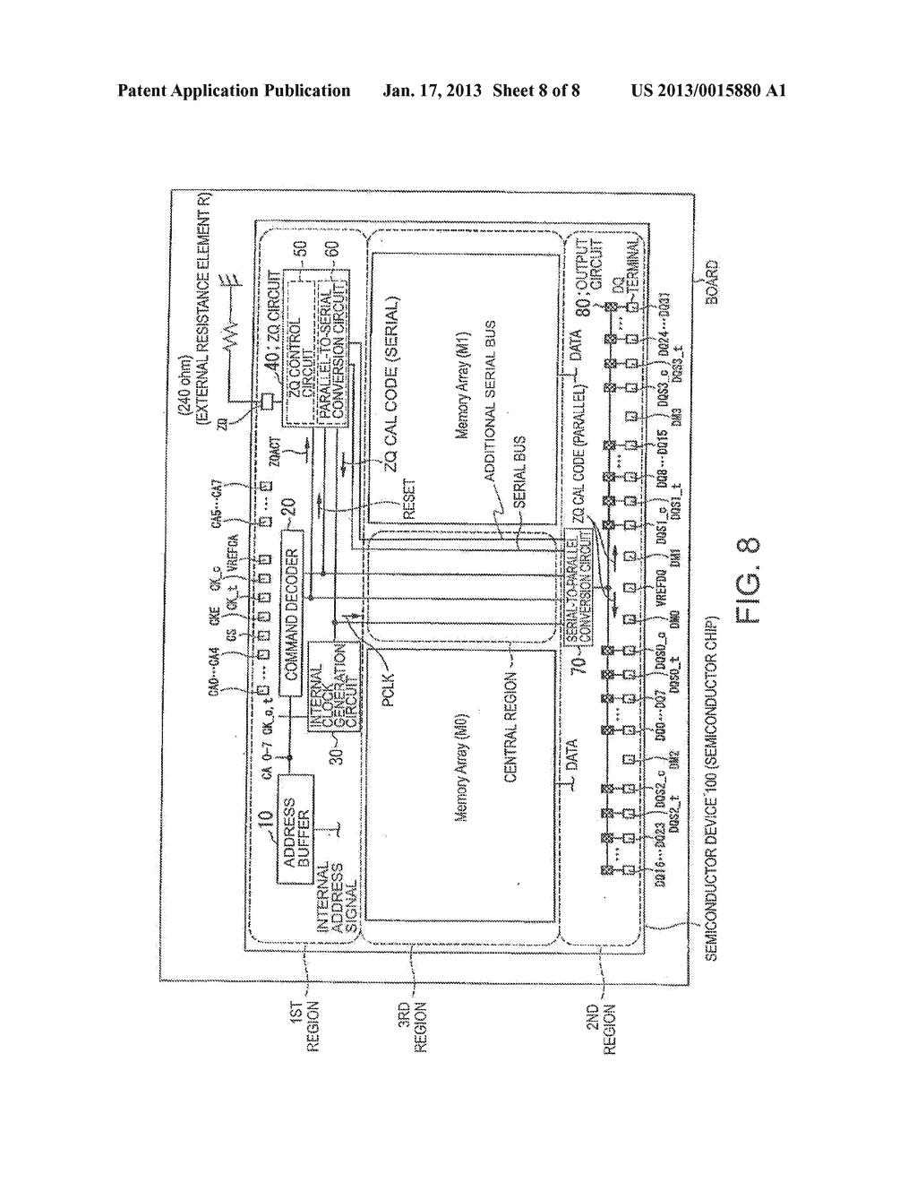 SEMICONDUCTOR DEVICE AND METHOD OF ADJUSTING AN IMPEDANCE OF AN OUTPUT     BUFFERAANM HARAGUCHI; YoshinoriAACI TokyoAACO JPAAGP HARAGUCHI; Yoshinori Tokyo JP - diagram, schematic, and image 09