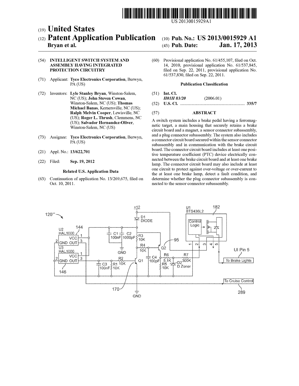 INTELLIGENT SWITCH SYSTEM AND ASSEMBLY HAVING INTEGRATED PROTECTION     CIRCUITRY - diagram, schematic, and image 01