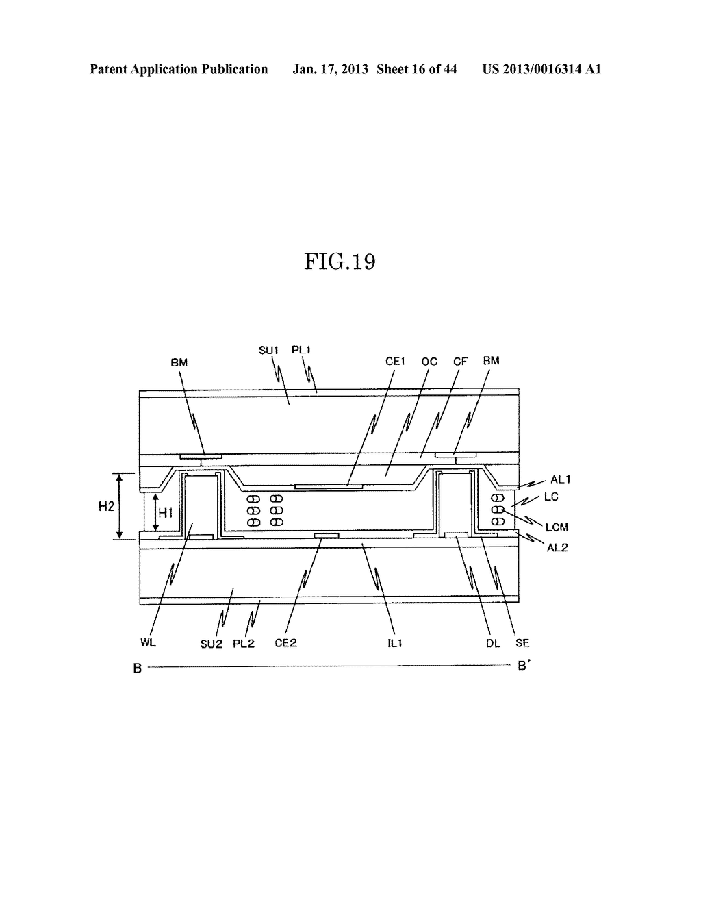 LIQUID CRYSTAL DISPLAY DEVICEAANM ITOU; OsamuAACI HitachiAACO JPAAGP ITOU; Osamu Hitachi JPAANM Hiratsuka; TakatoAACI ChibaAACO JPAAGP Hiratsuka; Takato Chiba JP - diagram, schematic, and image 17