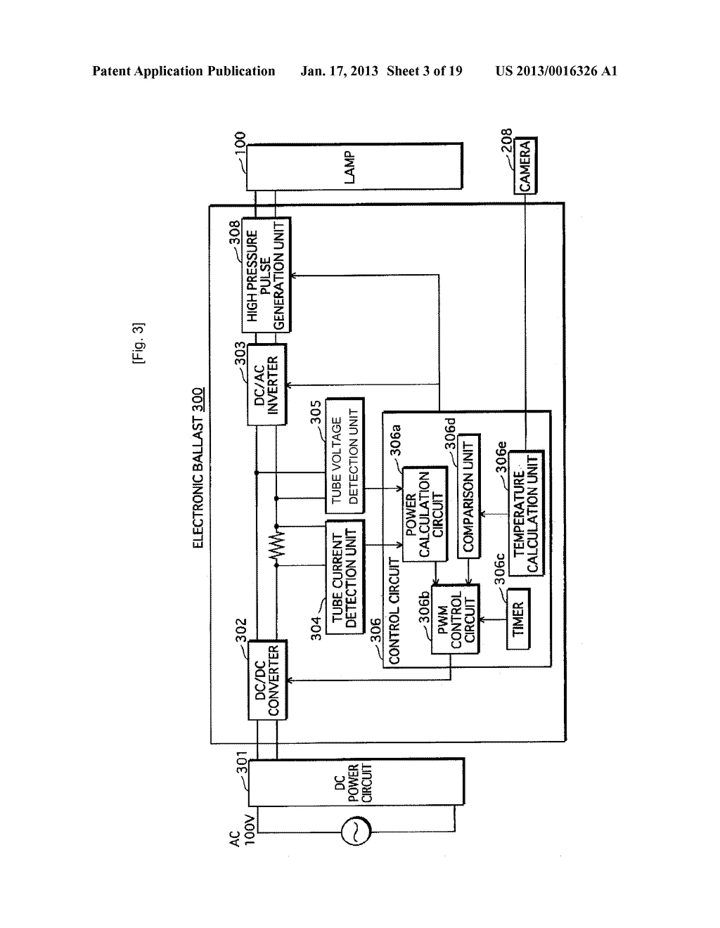 LIGHTING METHOD AND LIGHTING APPARATUS FOR A HIGH PRESSURE DISCHARGE LAMP,     A HIGH PRESSURE DISCHARGE LAMP APPARATUS, AND A PROJECTION-TYPE IMAGE     DISPLAY APPARATUS - diagram, schematic, and image 04