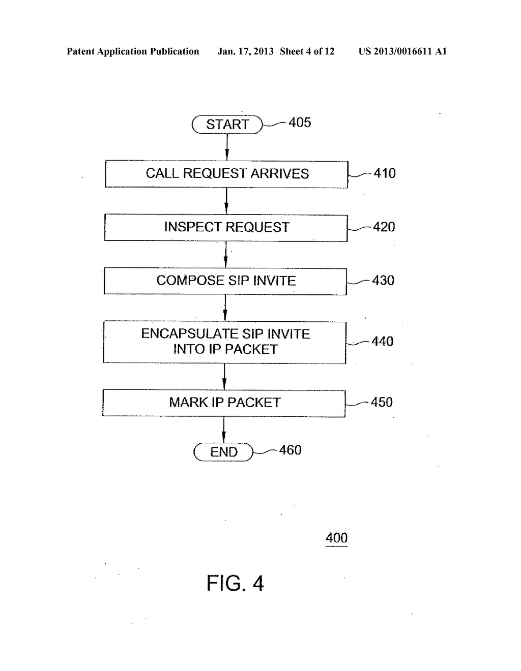 METHOD AND APPARATUS FOR PRIORITIZING VOICE OVER INTERNET PROTOCOL     SIGNALING MESSAGES - diagram, schematic, and image 05