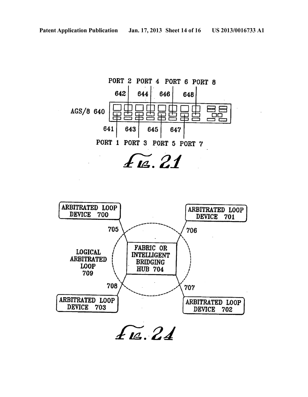 METHODS AND APPARATUS FOR FIBRE CHANNEL INTERCONNECTION OF PRIVATE LOOP     DEVICES - diagram, schematic, and image 15