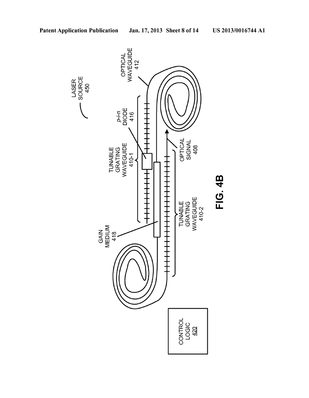 LASER SOURCE WITH TUNABLE-GRATING-WAVEGUIDE REFLECTIONSAANM Li; GuoliangAACI San DiegoAAST CAAACO USAAGP Li; Guoliang San Diego CA USAANM Zheng; XuezheAACI San DiegoAAST CAAACO USAAGP Zheng; Xuezhe San Diego CA USAANM Krishnamoorthy; Ashok V.AACI San DiegoAAST CAAACO USAAGP Krishnamoorthy; Ashok V. San Diego CA USAANM Luo; YingAACI San DiegoAAST CAAACO USAAGP Luo; Ying San Diego CA US - diagram, schematic, and image 09