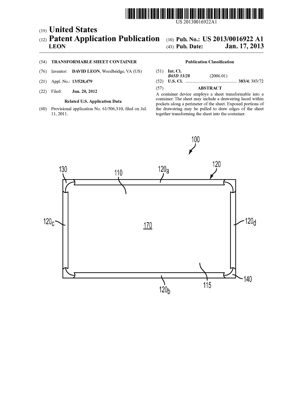 TRANSFORMABLE SHEET CONTAINER - diagram, schematic, and image 01