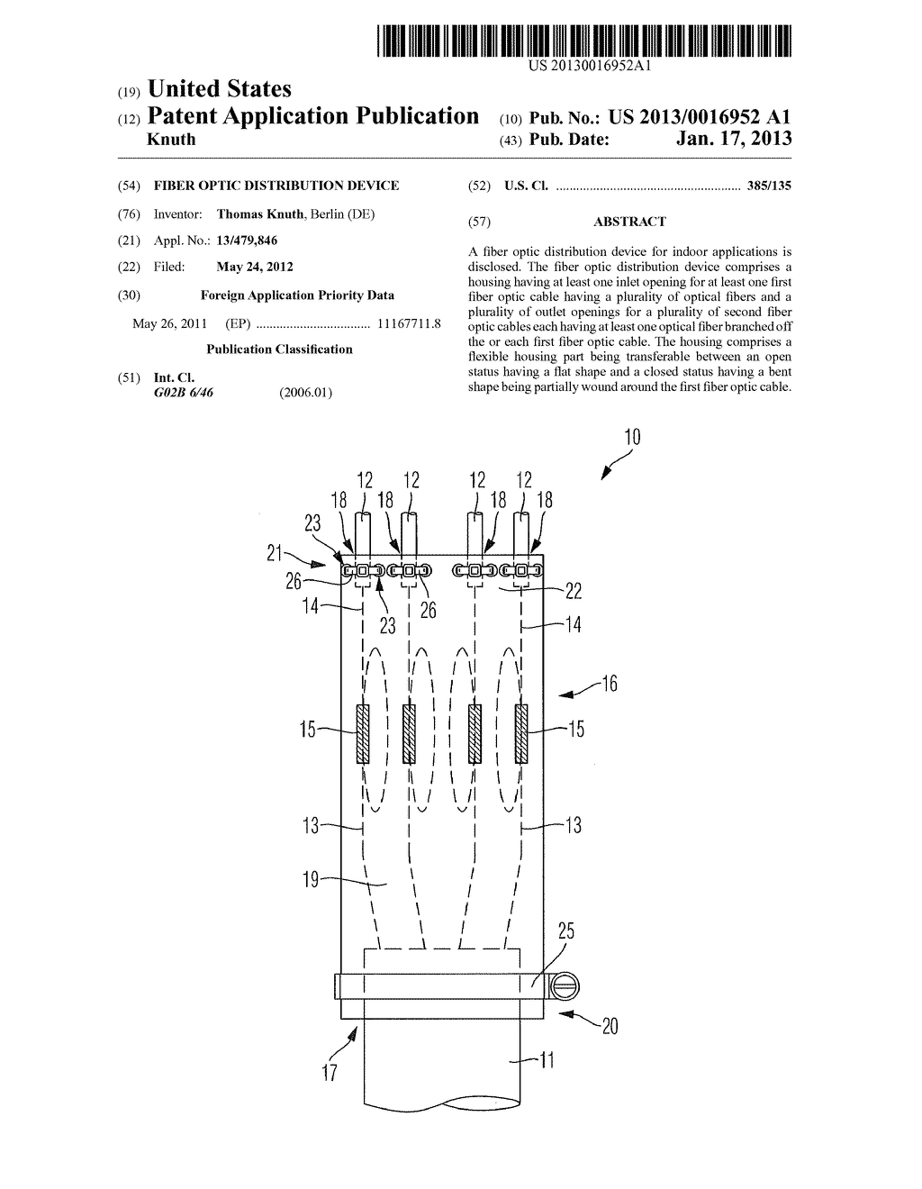 FIBER OPTIC DISTRIBUTION DEVICEAANM Knuth; ThomasAACI BerlinAACO DEAAGP Knuth; Thomas Berlin DE - diagram, schematic, and image 01