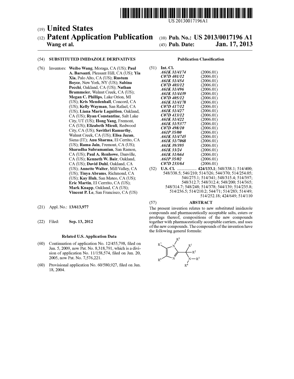 SUBSTITUTED IMIDAZOLE DERIVATIVES - diagram, schematic, and image 01