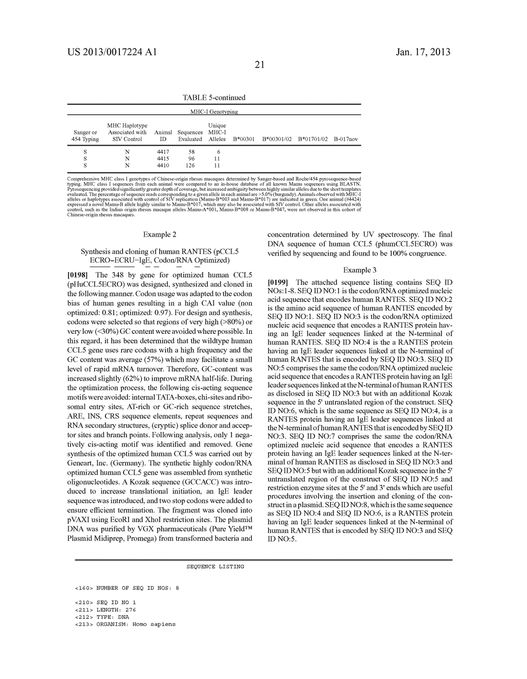 Nucleic Acid Molecules Encoding Rantes, and Compositions Comprising and     Methods of Using the Same - diagram, schematic, and image 47