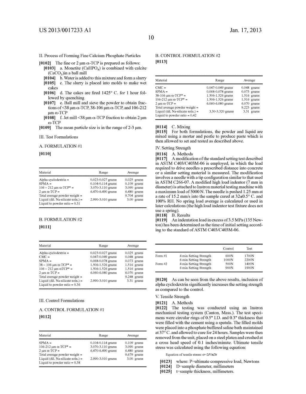 Tricalcium Phosphate Coarse Particle Compositions and Methods for Making     the Same - diagram, schematic, and image 20