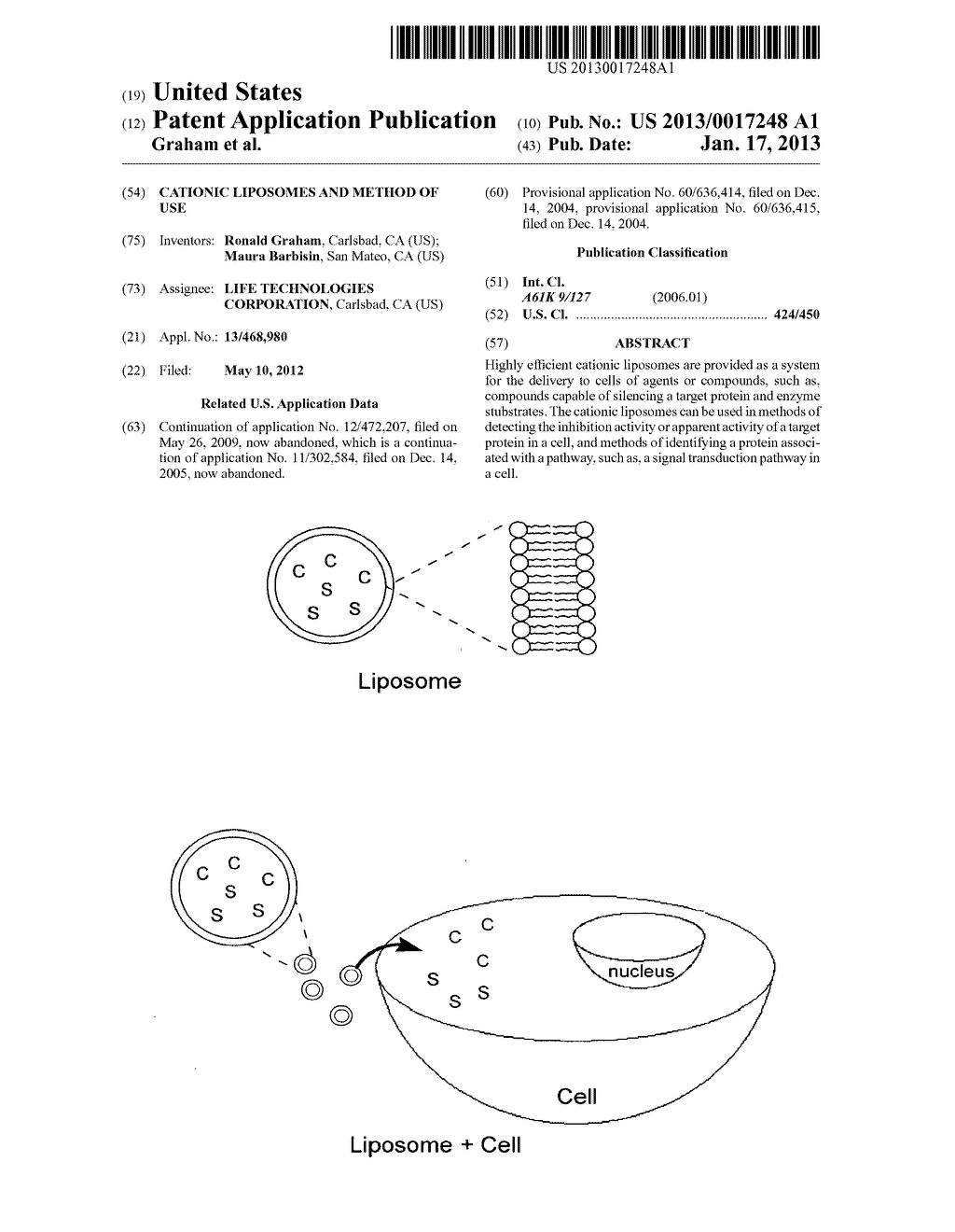 Cationic Liposomes And Method of Use - diagram, schematic, and image 01