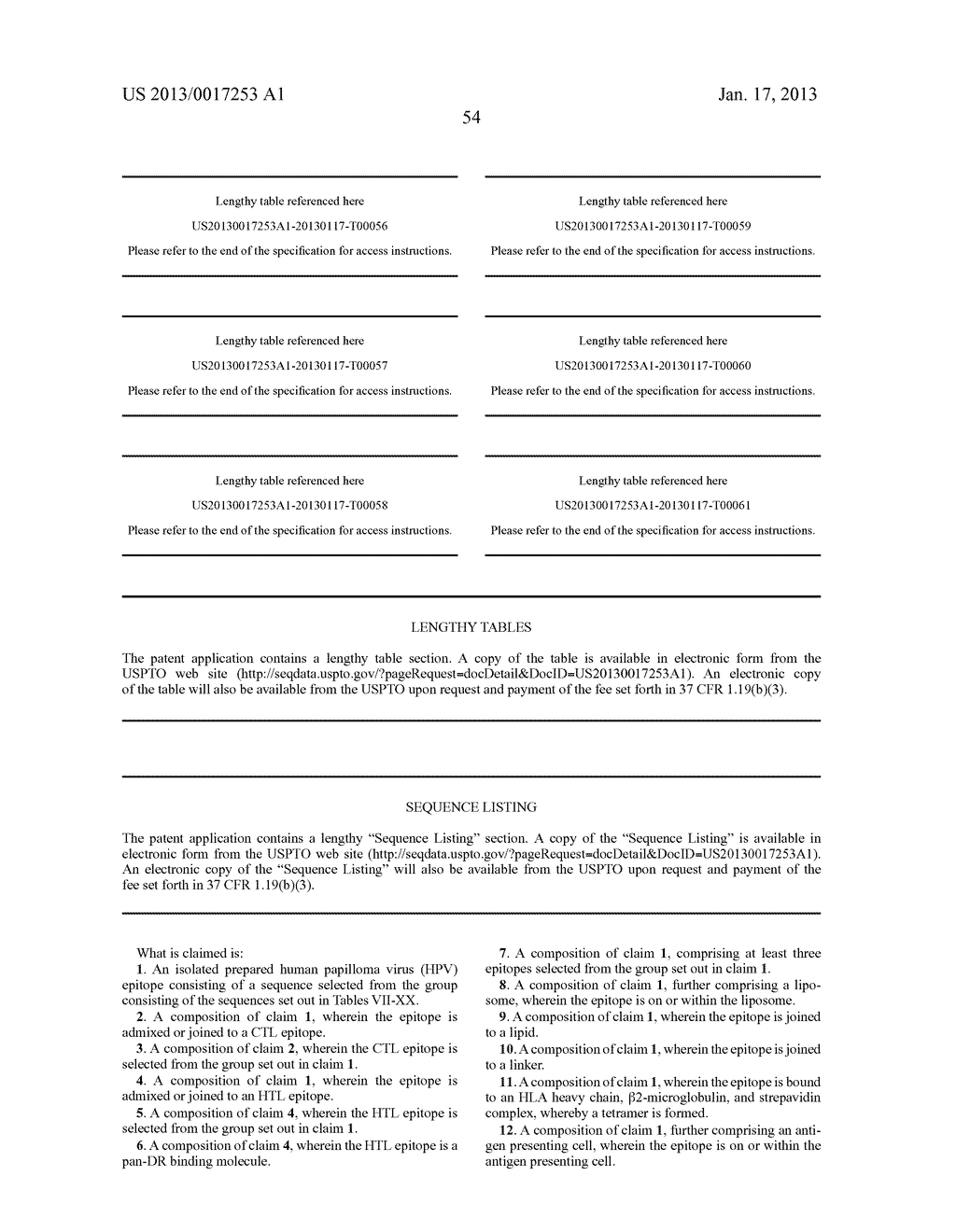 Inducing Cellular Immune Responses to Human Papillomavirus Using Peptide     and Nucleic Acid Compositions - diagram, schematic, and image 55