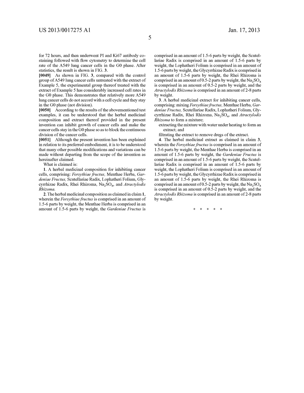 HERBAL MEDICINAL COMPOSITION AND EXTRACT THEREOF FOR INHIBITING GROWTH OF     CANCER CELLS - diagram, schematic, and image 09