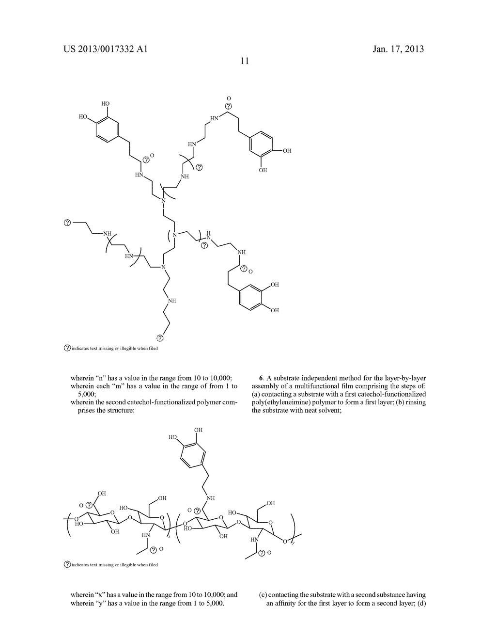 SUBSTRATE-INDEPENDENT LAYER-BY-LAYER ASSEMBLY USING     CATECHOL-FUNCTIONALIZED POLYMERS - diagram, schematic, and image 22