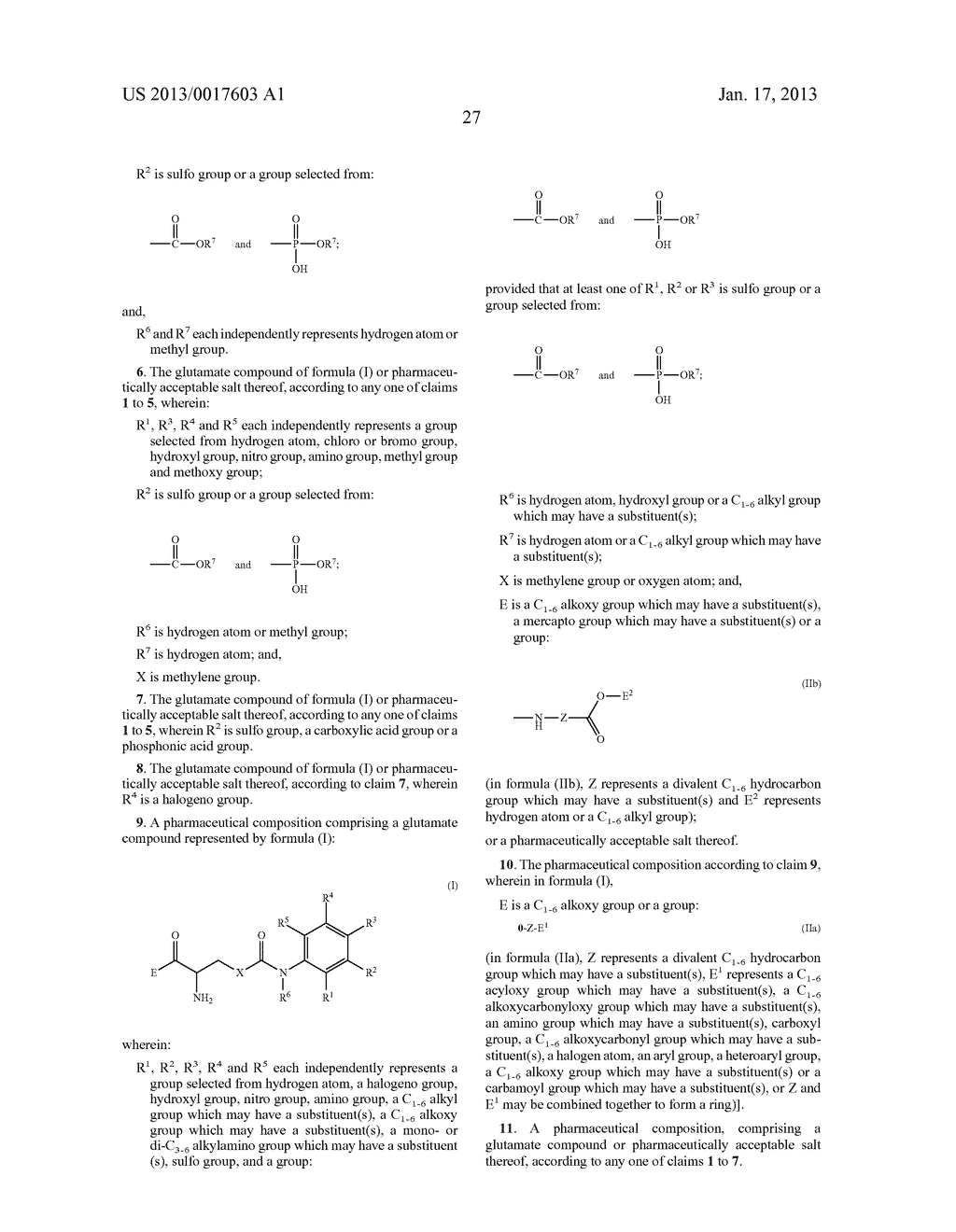 GLUTAMATE DERIVATIVES OR SALTS THEREOF - diagram, schematic, and image 30