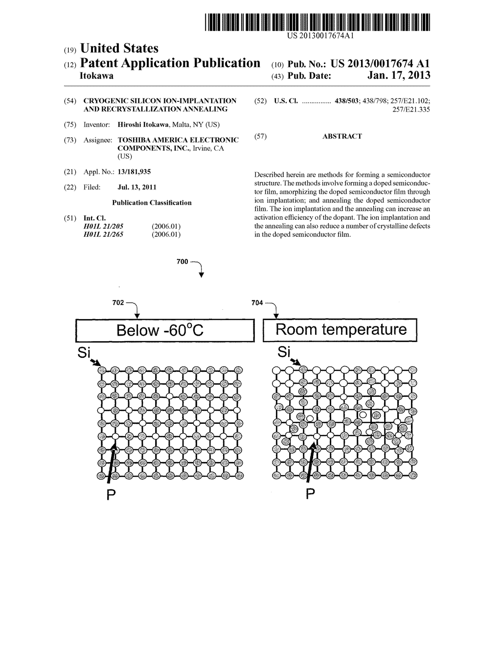 CRYOGENIC SILICON ION-IMPLANTATION AND RECRYSTALLIZATION ANNEALINGAANM Itokawa; HiroshiAACI MaltaAAST NYAACO USAAGP Itokawa; Hiroshi Malta NY US - diagram, schematic, and image 01