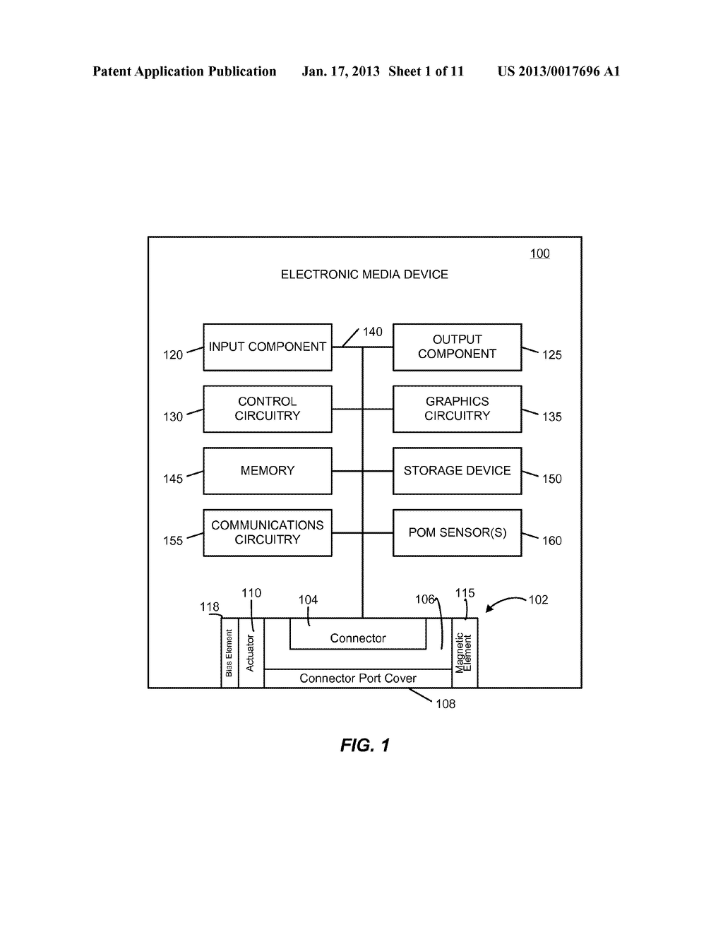 MAGNETICALLY ACTIVATED CONNECTOR PORT COVERAANM Alvarez Rivera; Felix J.AACI San JoseAAST CAAACO USAAGP Alvarez Rivera; Felix J. San Jose CA US - diagram, schematic, and image 02