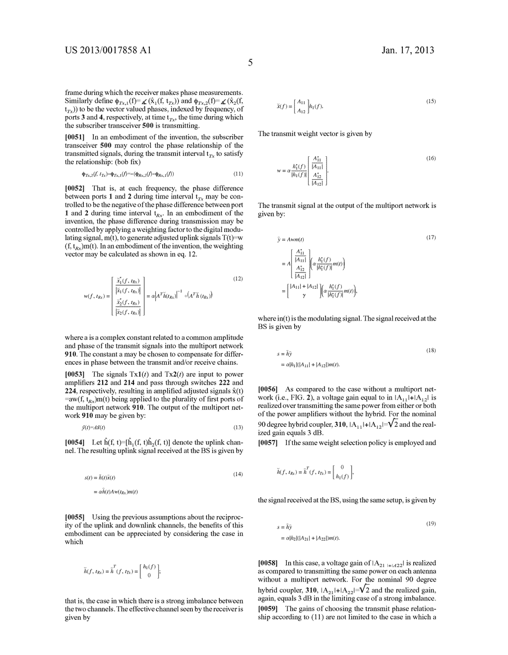 Method and System of Beamforming a Broadband Signal Through a Multiport     Network - diagram, schematic, and image 18