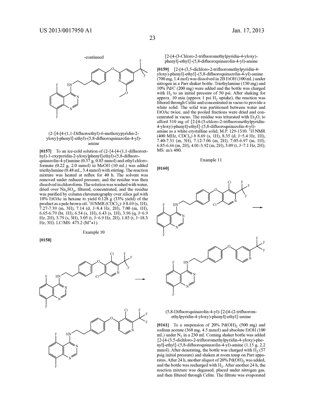 5,8-DIFLUORO-4-(2-(4-(HETEROARYLOXY)-PHENYL)ETHYLAMINO)QUINAZOLINES AND     THEIR USE AS AGROCHEMICALS - diagram, schematic, and image 24