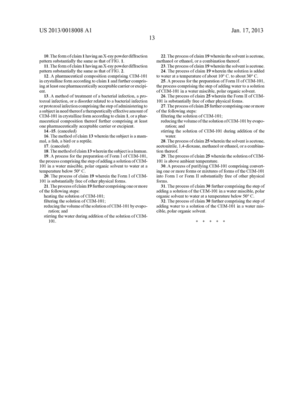 CRYSTALLINE FORMS OF A MACROLIDE, AND USES THEREFOR - diagram, schematic, and image 16