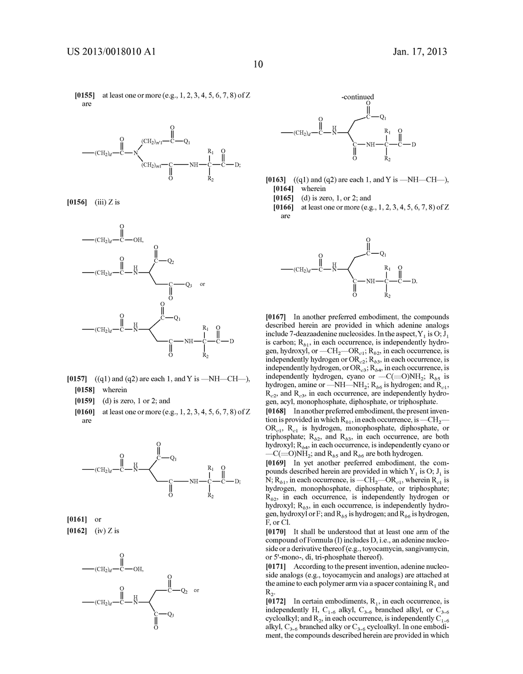 POLYMERIC CONJUGATES OF ADENINE NUCLEOSIDE ANALOGS - diagram, schematic, and image 29