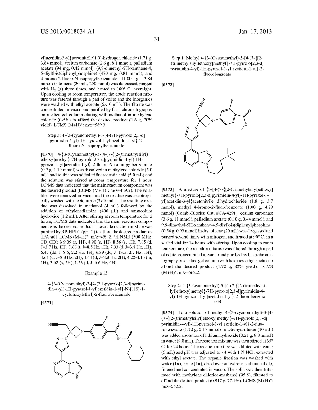 AZETIDINYL PHENYL, PYRIDYL OR PYRAZINYL CARBOXAMIDE DERIVATIVES AS JAK     INHIBITORS - diagram, schematic, and image 32