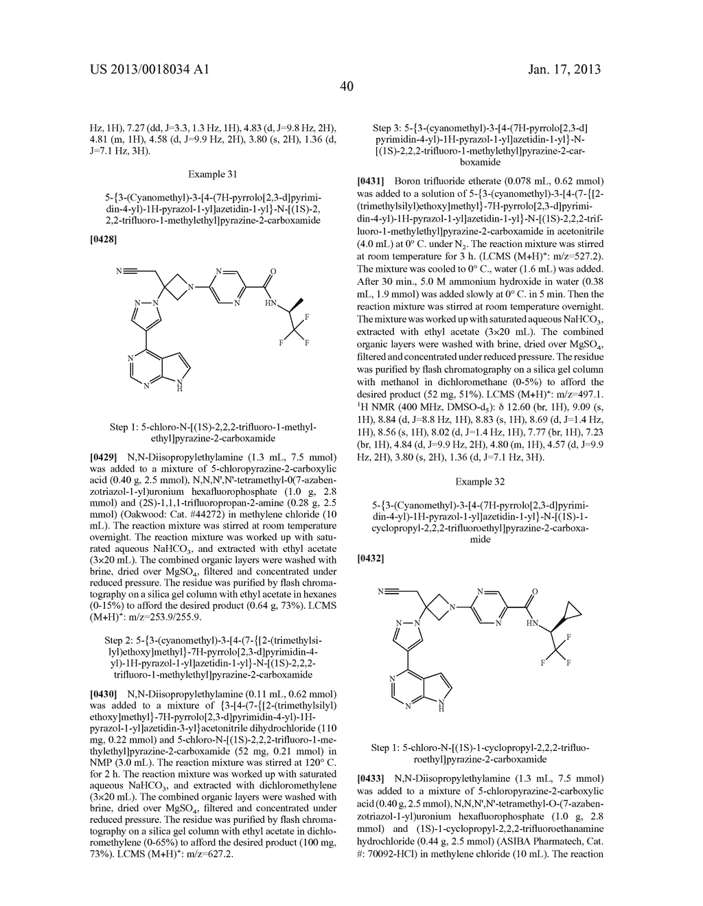 AZETIDINYL PHENYL, PYRIDYL OR PYRAZINYL CARBOXAMIDE DERIVATIVES AS JAK     INHIBITORS - diagram, schematic, and image 41