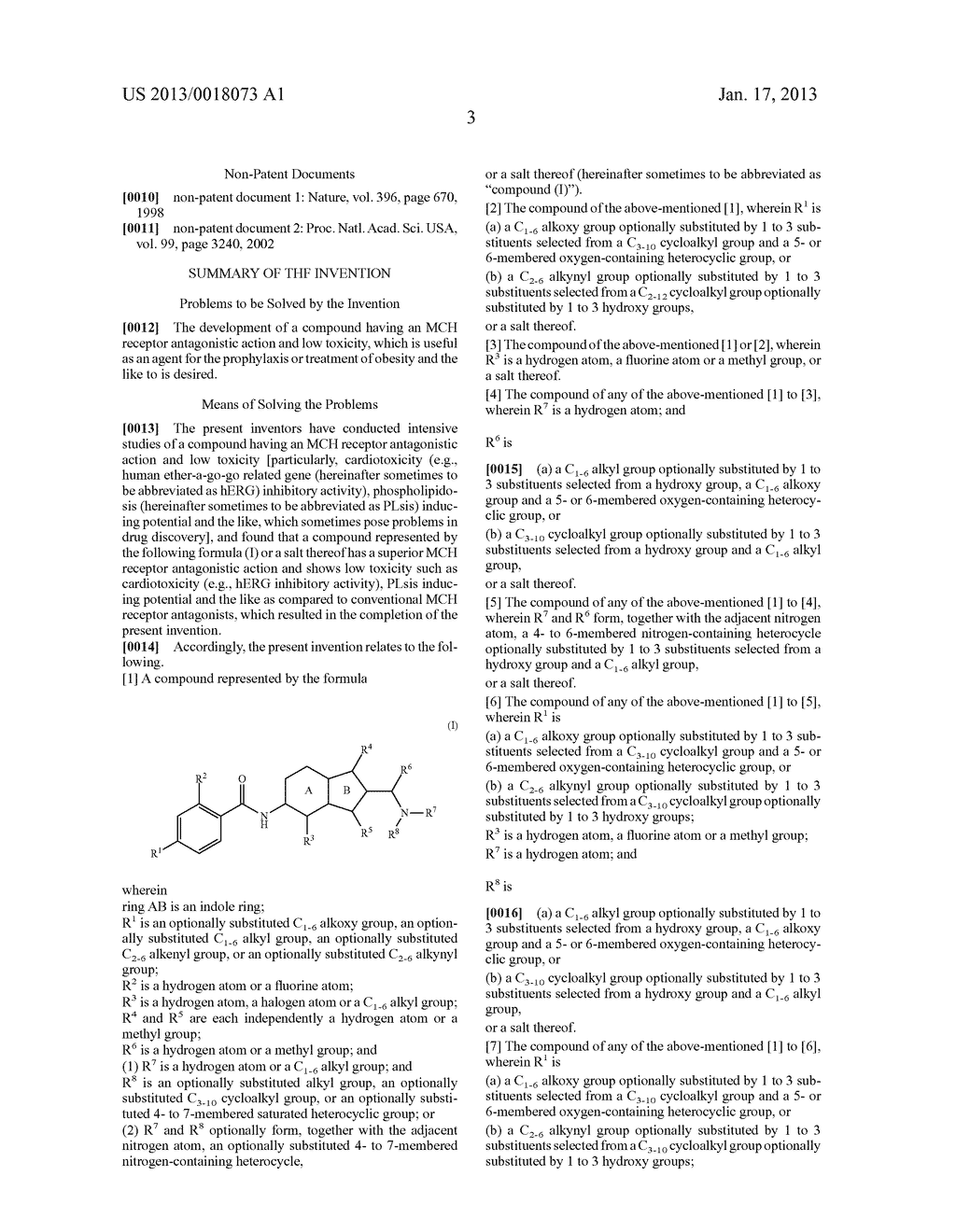 INDOLE DERIVATIVEAANM Masada; ShinichiAACI KanagawaAACO JPAAGP Masada; Shinichi Kanagawa JPAANM Terao; YoshitoAACI KanagawaAACO JPAAGP Terao; Yoshito Kanagawa JPAANM Murata; ToshikiAACI KanagawaAACO JPAAGP Murata; Toshiki Kanagawa JP - diagram, schematic, and image 04