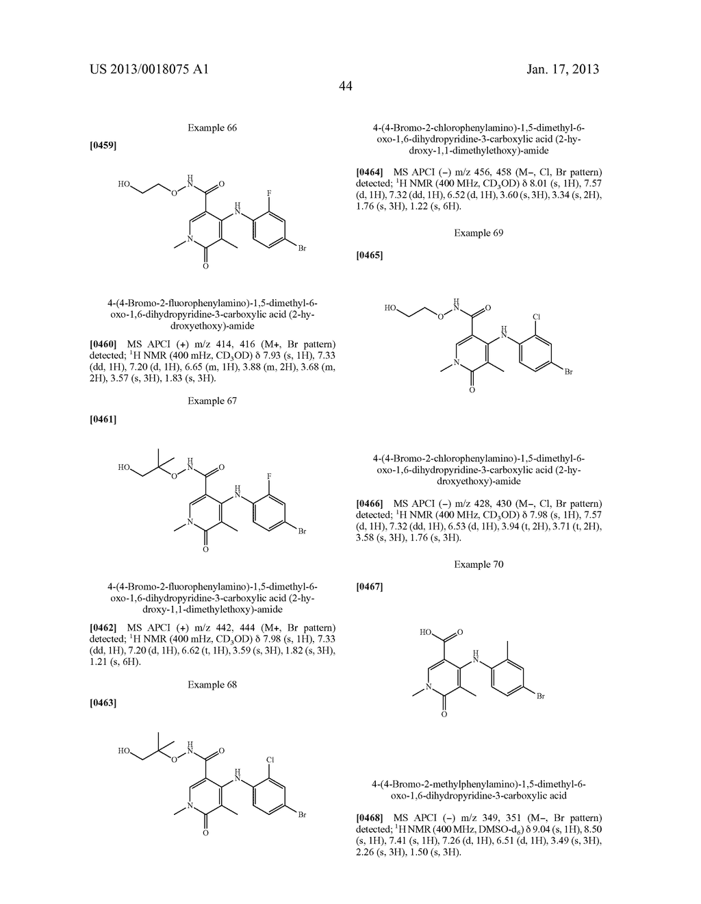 HETEROCYCLIC INHIBITORS OF MEK AND METHODS OF USE THEREOF - diagram, schematic, and image 82